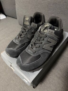 New Balance Black Classic 574 Retro Sneakers